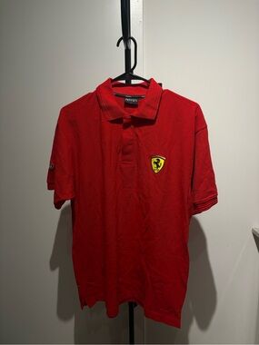 Ferrari Red Polo with Shield Patch
